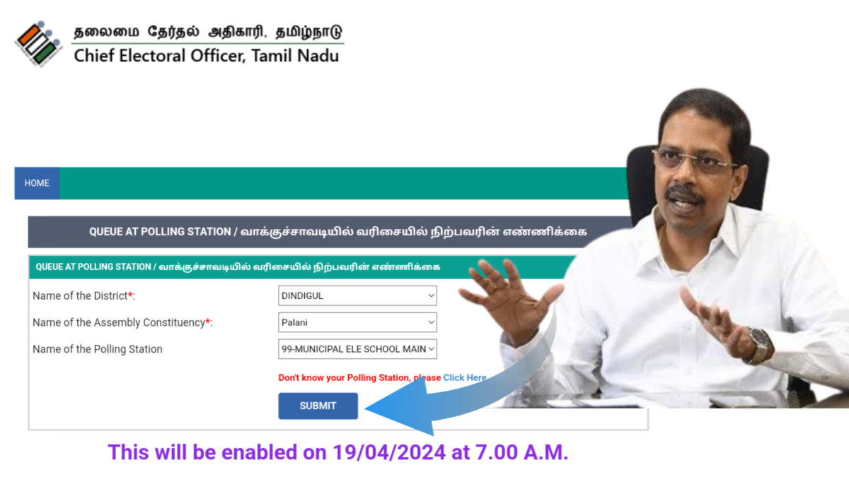 TN Election Polling Station Queue Status Online